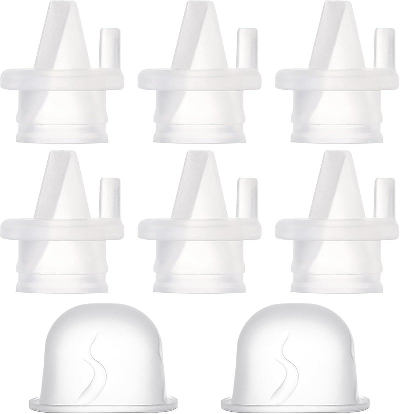 VANEST 6pack Duckbill Valves and 2pack Silicone Diaphragm Compatible with BabyBuddha, Zomee Z1/Z2 and Motif Medical Twist Breast Pumps Replacement Pump Parts/Accessories Breast Pump Accessories BPA Free - Image 1